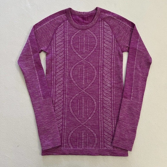 Lululemon Rest Less Pullover Heathered Ultra Violet Long Sleeve Thumbhole Top 2